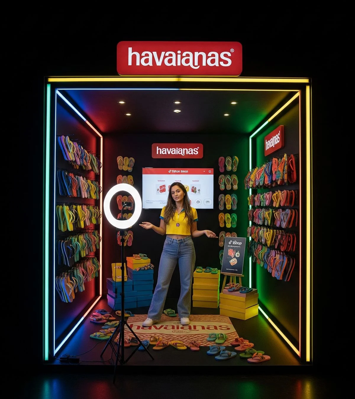 Conceito ilustrativo de Live Box Havaianas