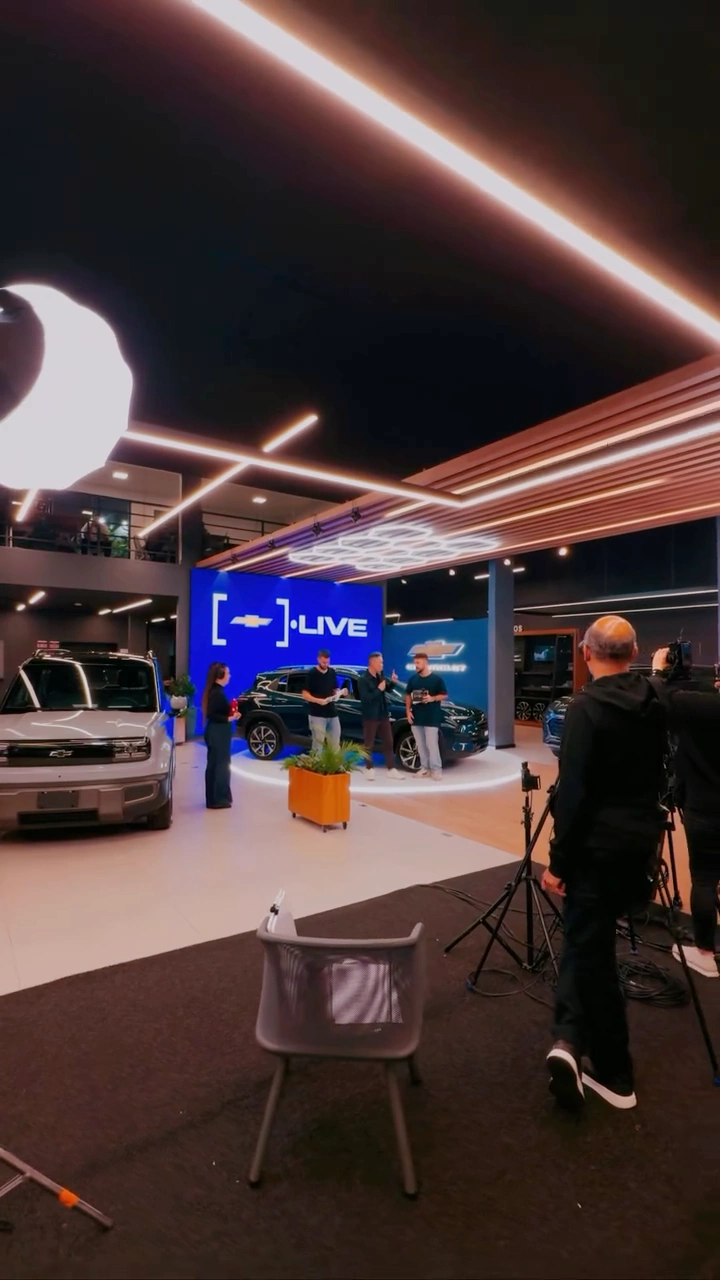 Registro original dos bastidores da live Chevrolet